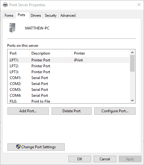 Port format. HVR Setup Port.