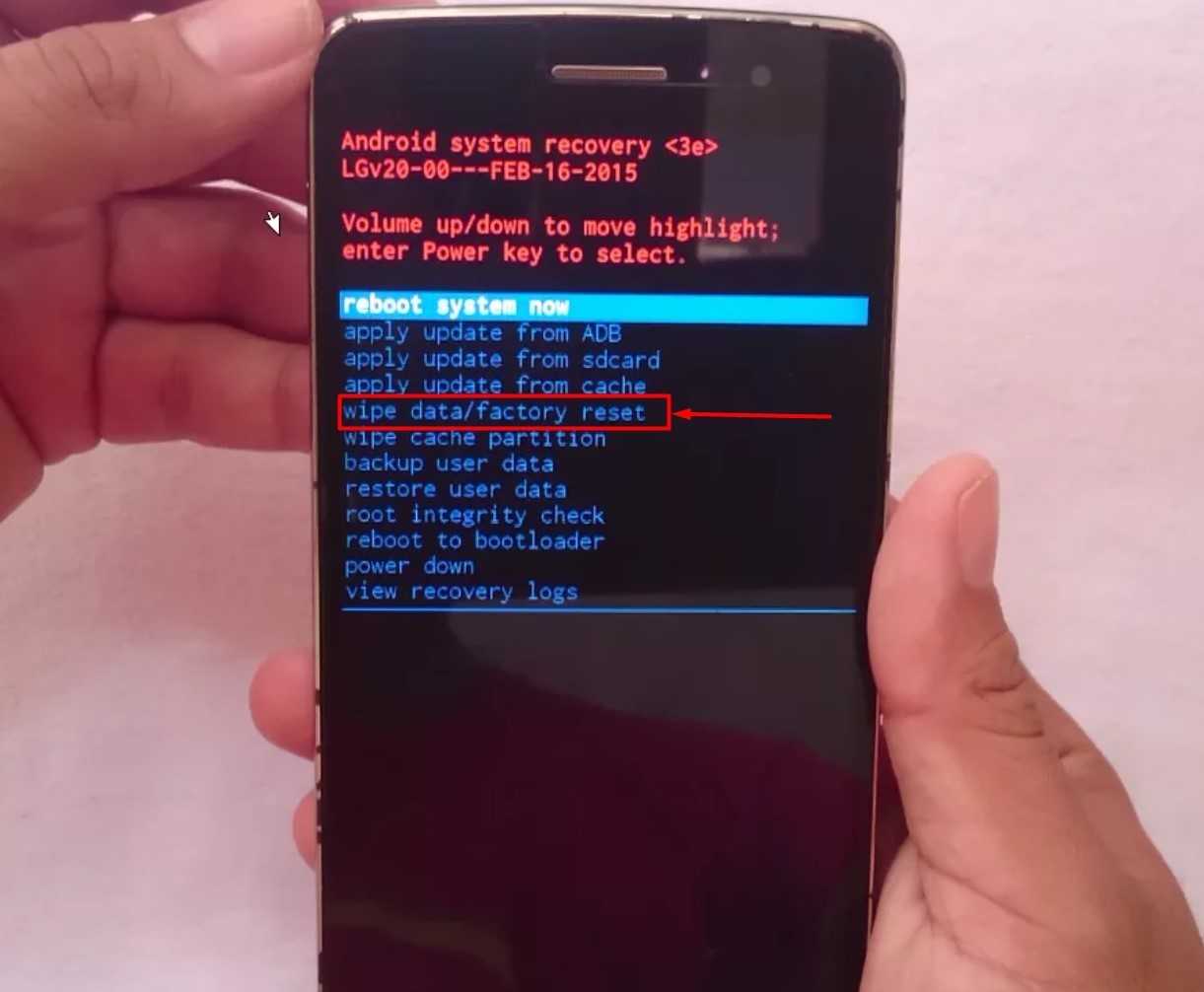 Что такое wipe data/factory reset?