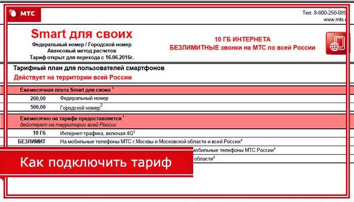 Тариф "смарт для своих" от мтс: подробное описание