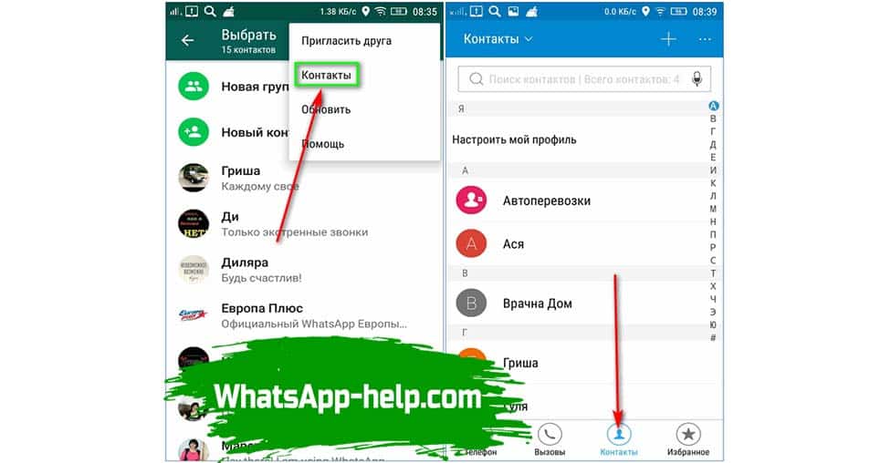 Почему в whatsapp не отображаются контакты и как это исправить