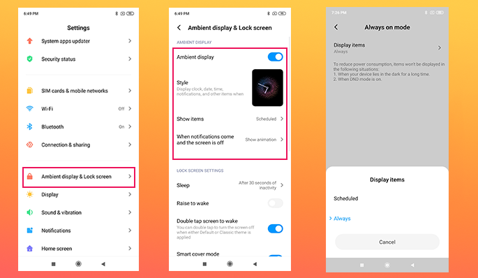 Ambient mode что это в телефоне
