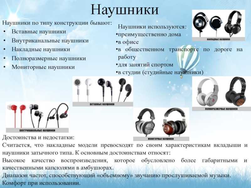 Наушники внутренние или внешние