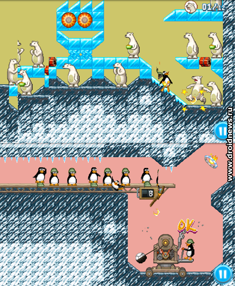 Безумная катапульта пингвинов -crazy penguin catapult