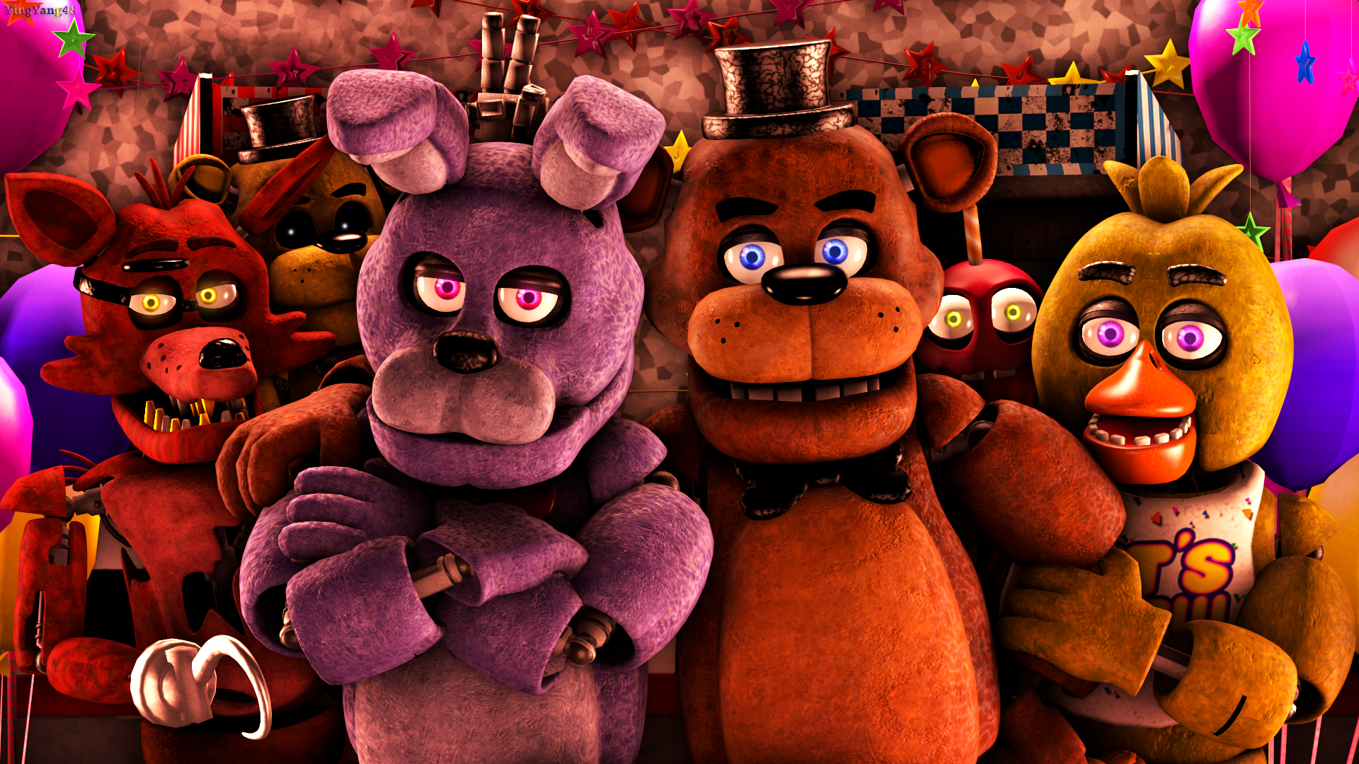 Five Nights at Freddys построена не столько на неожиданности, сколько на ожидании чего-то ужасного Каждый раз, просматривая камеры, мы ожидаем, что на нас будет смотреть неприятная рожа игрушки и сверлить нас взглядом