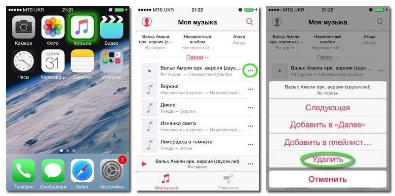 Как удалить музыку с iphone вручную и автоматически