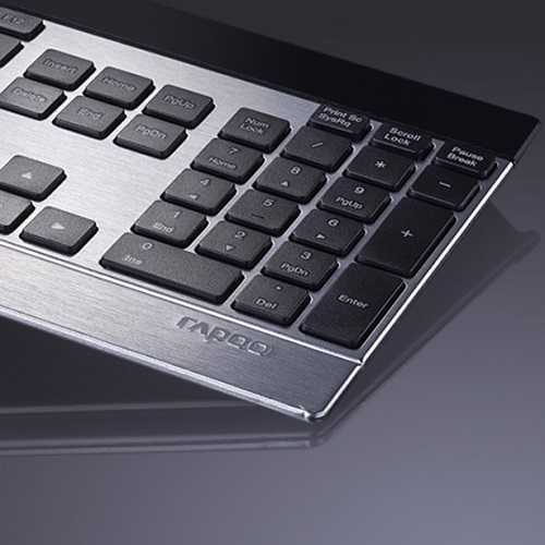 Рассказываем о нюансах использования беспроводной слим-клавиатуры Rapoo 9270 металлический корпус, сенсорная стеклянная панель с медиа-клавишами